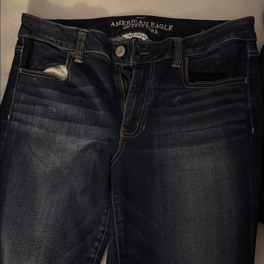 American Eagle Outfitters Women's Deep Blue Skinny Jeans
